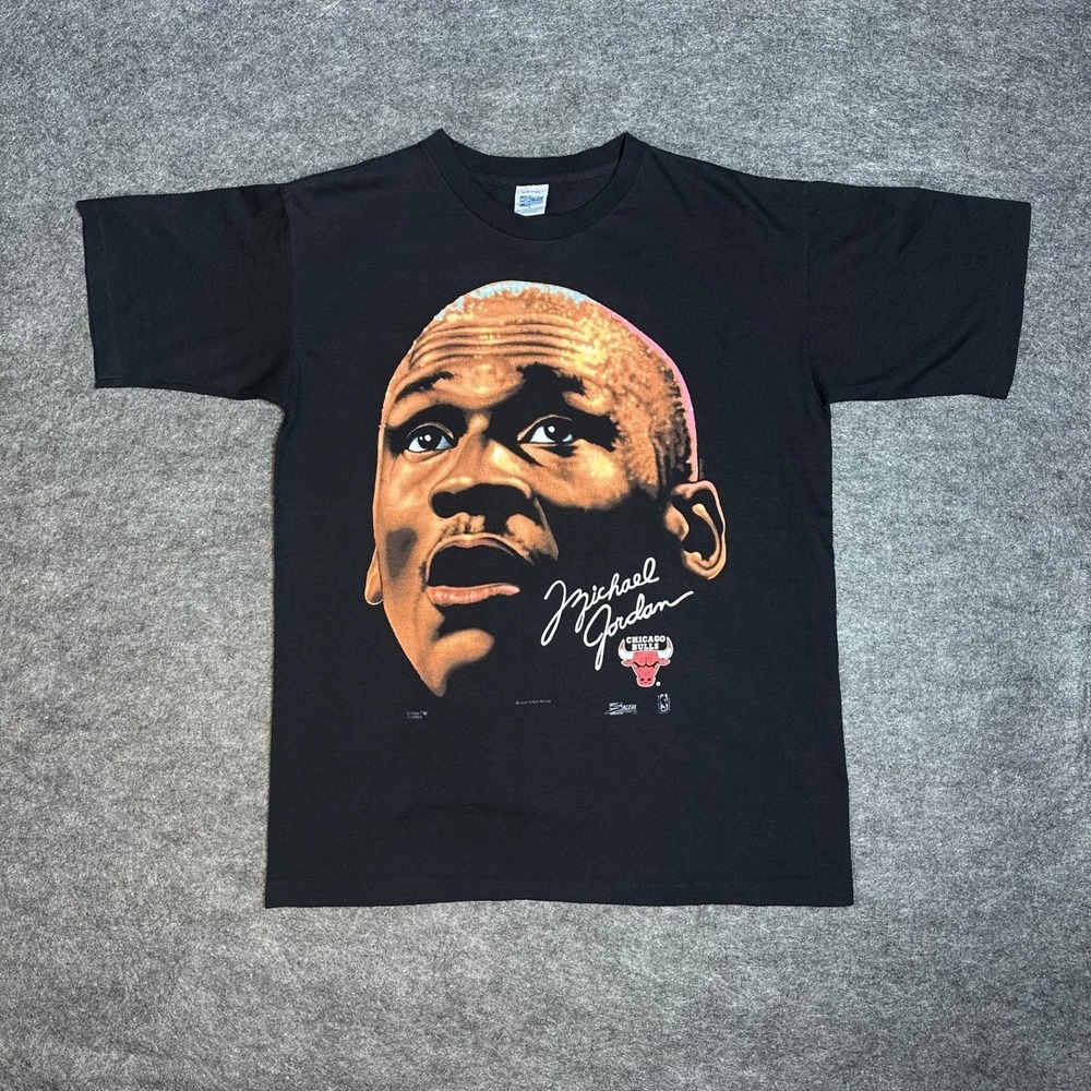 Vintage 1991 Michael Jordan‎ Chicago Bulls Big Face T Shirt Salem Men's Large